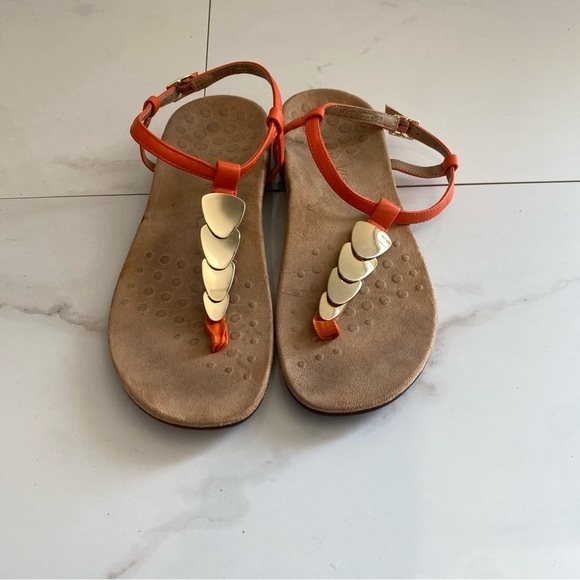 Vionic Miami Orange comfort sandal size 8 Gold - Picture 1 of 7